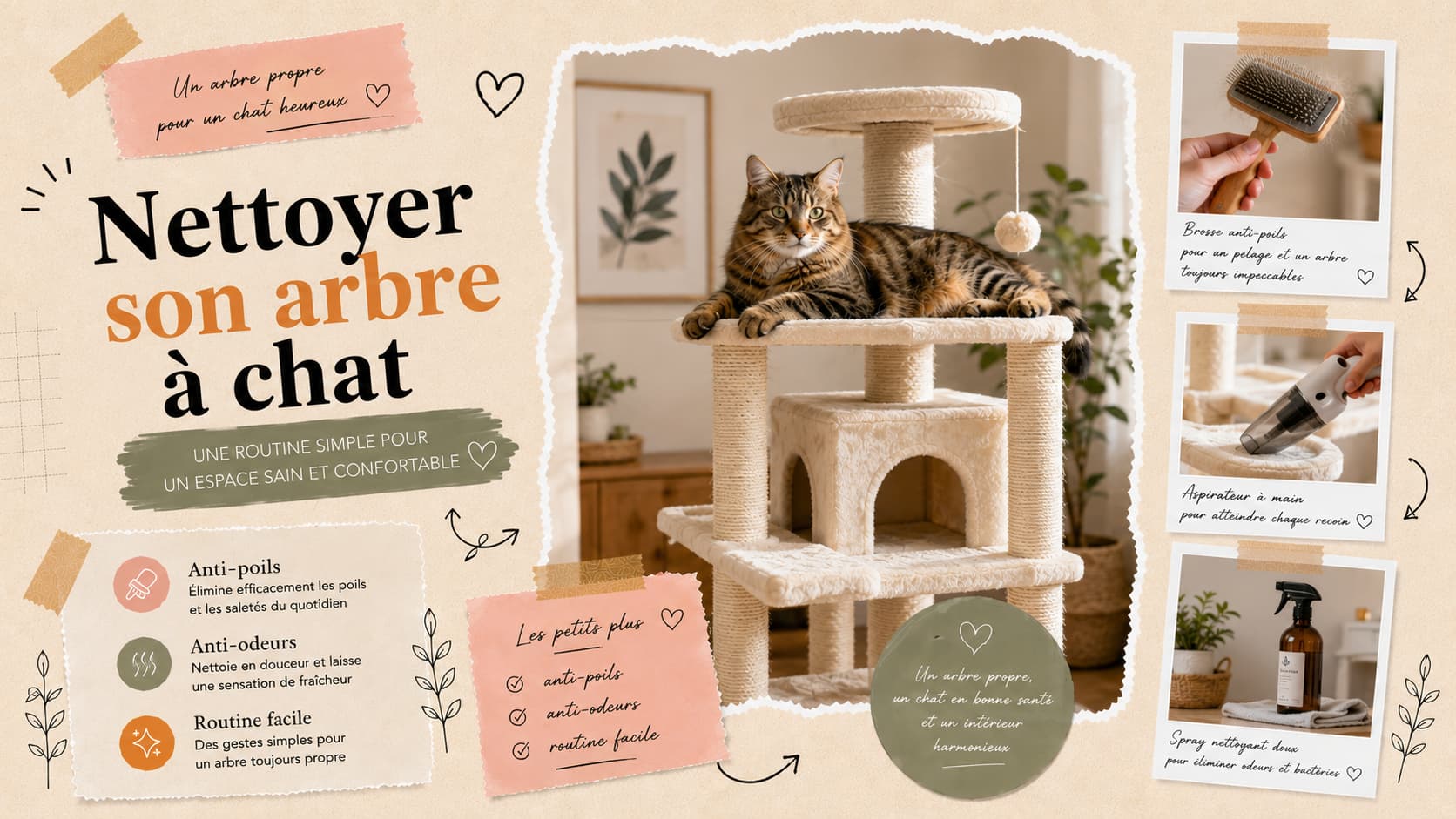 Arbre à chat propre et bien entretenu