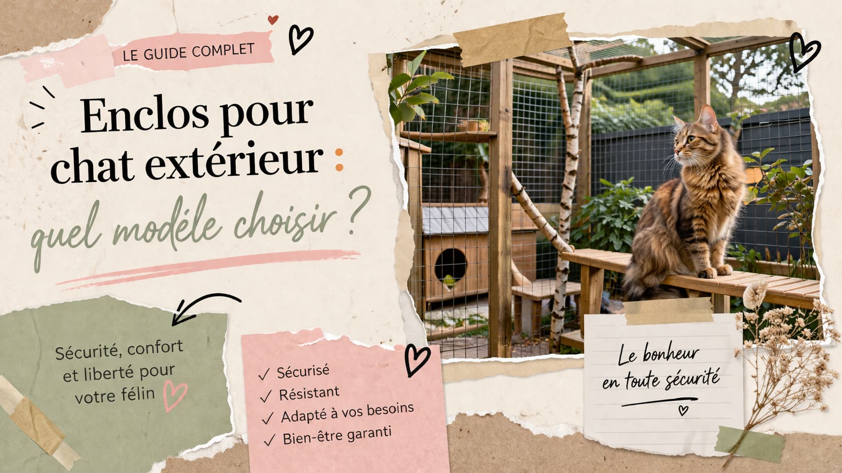 enclos pour chat extérieur sécurisé jardin chat