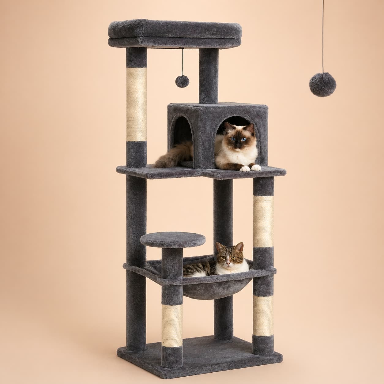 Arbre à chat en bois | PAWZ Road 143 cm