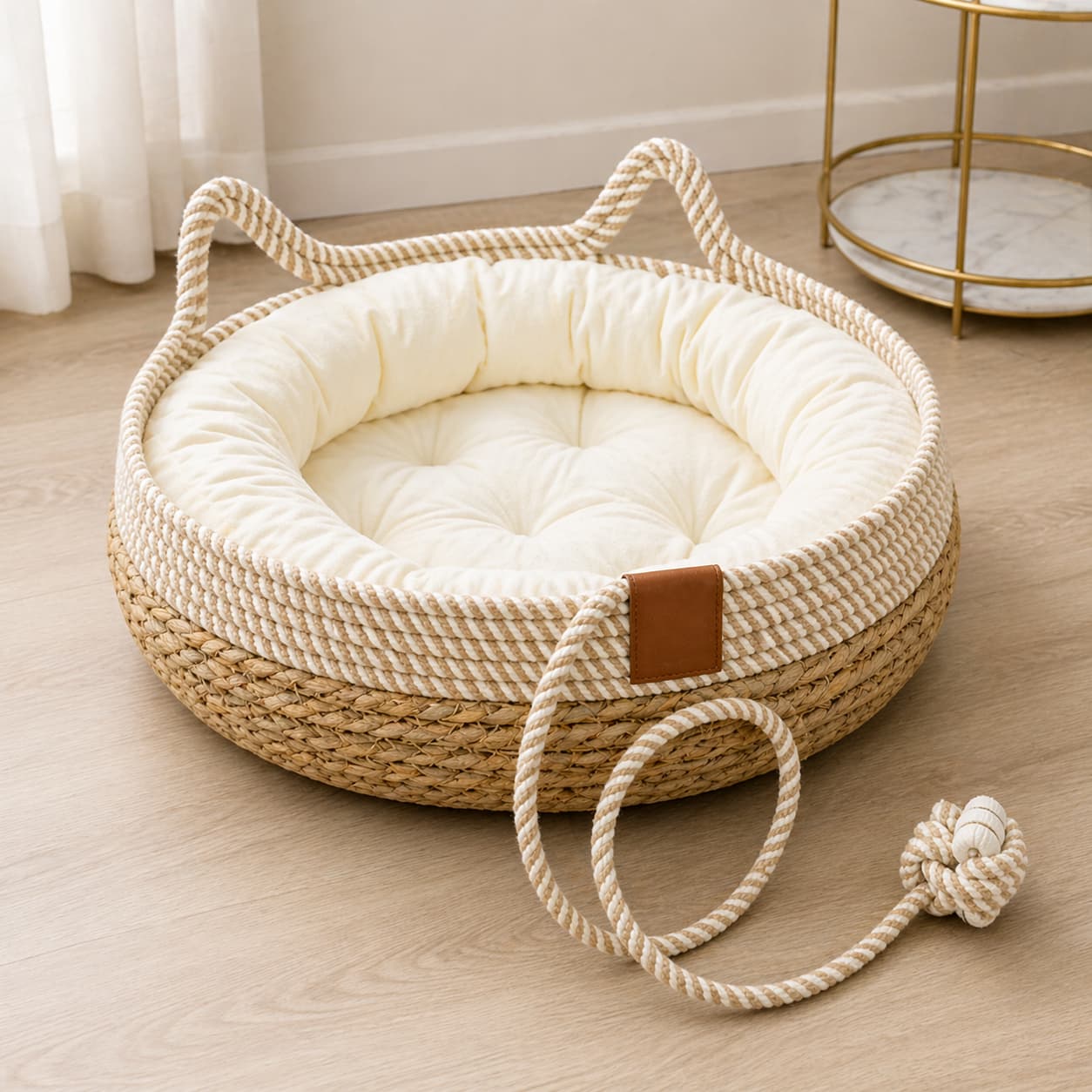Panier en osier pour chat