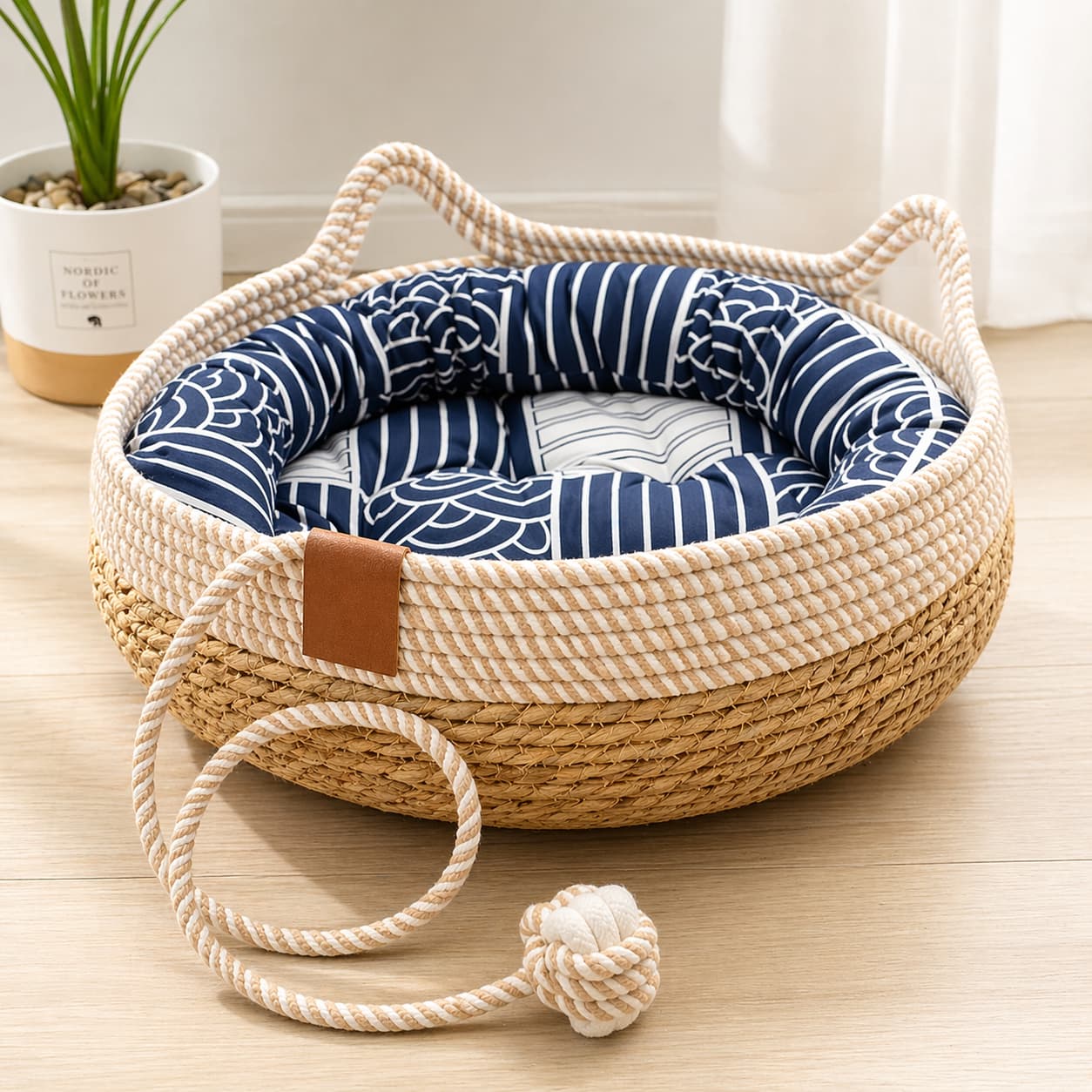 Panier en osier pour chat
