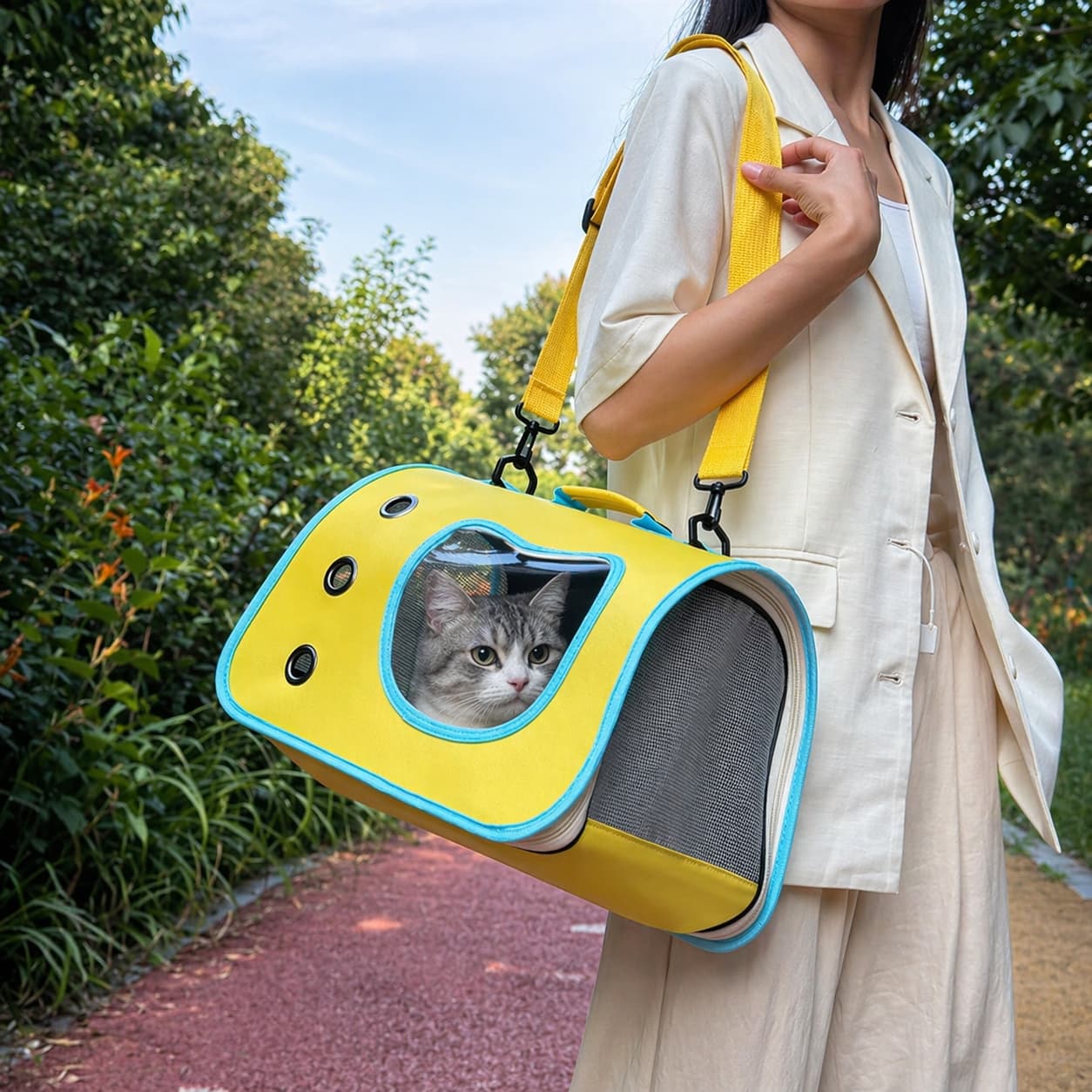 Panier de transport pour chat | bandoulière