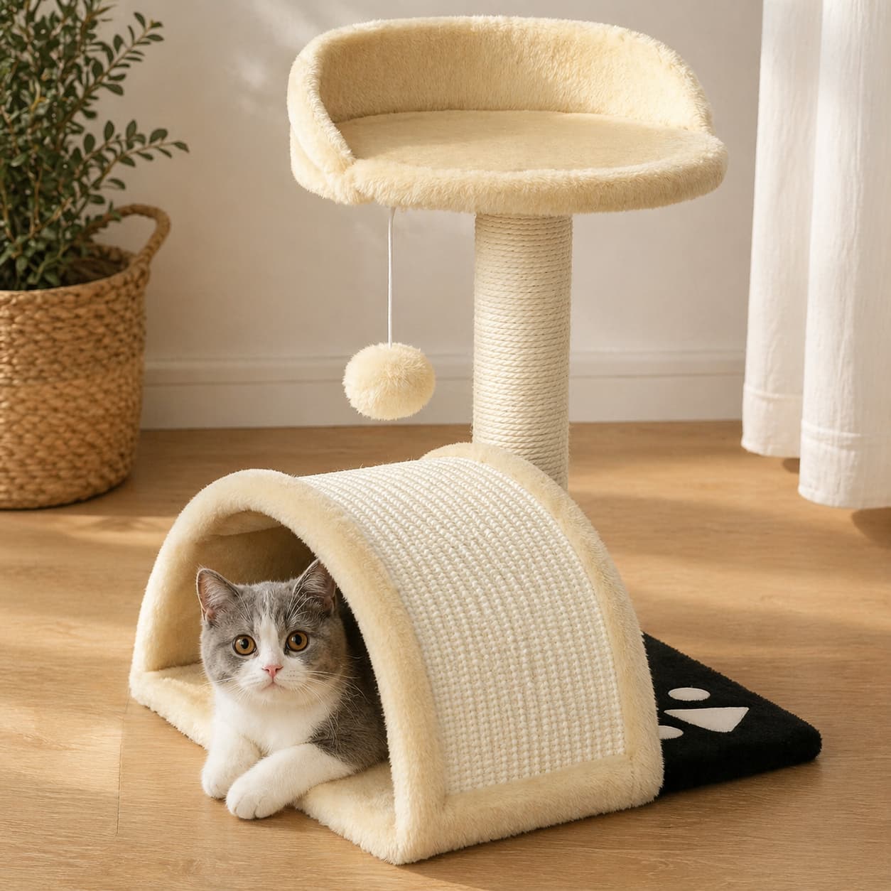 Arbres à chat | petite taille avec boule suspendue