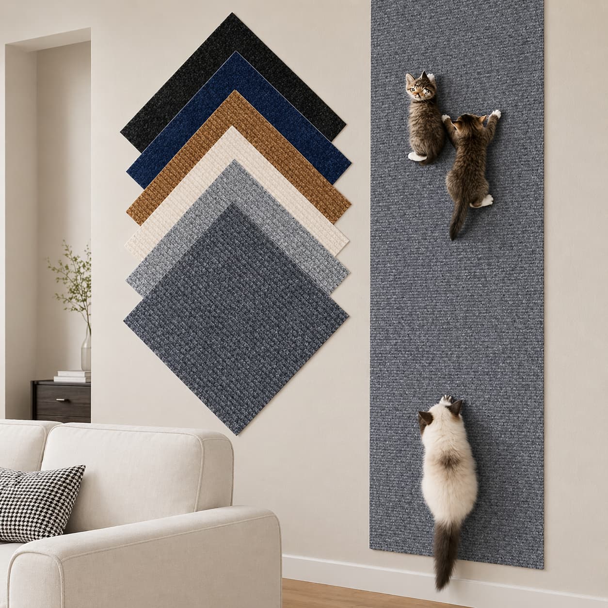 Griffoir pour chat tapis | 1m ou 2m