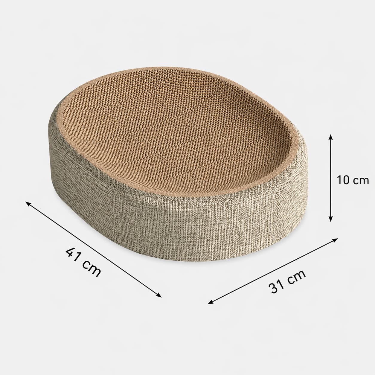 Griffoir pour chat design | lit ovale