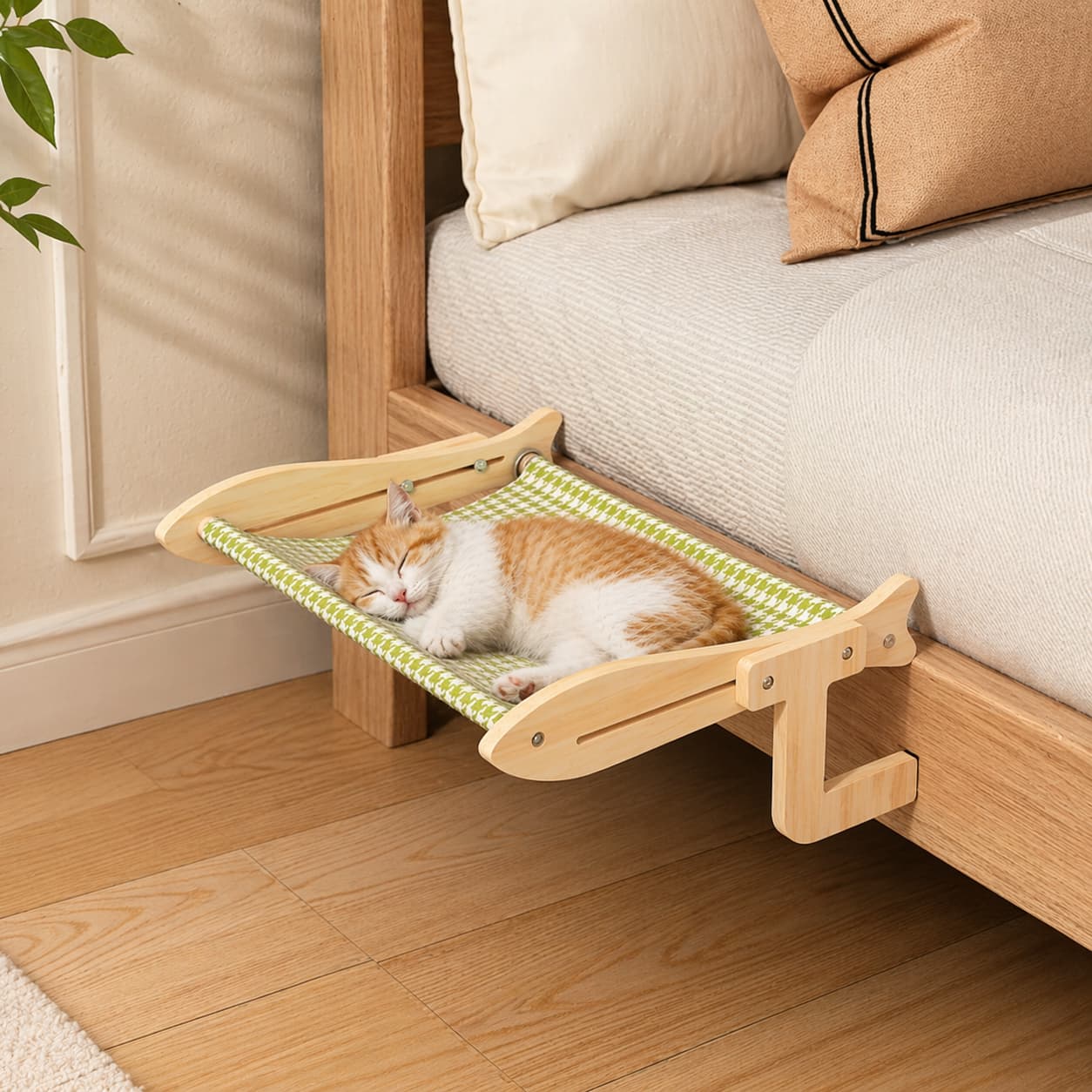Hamac pour chat | accroche lit et fenêtre