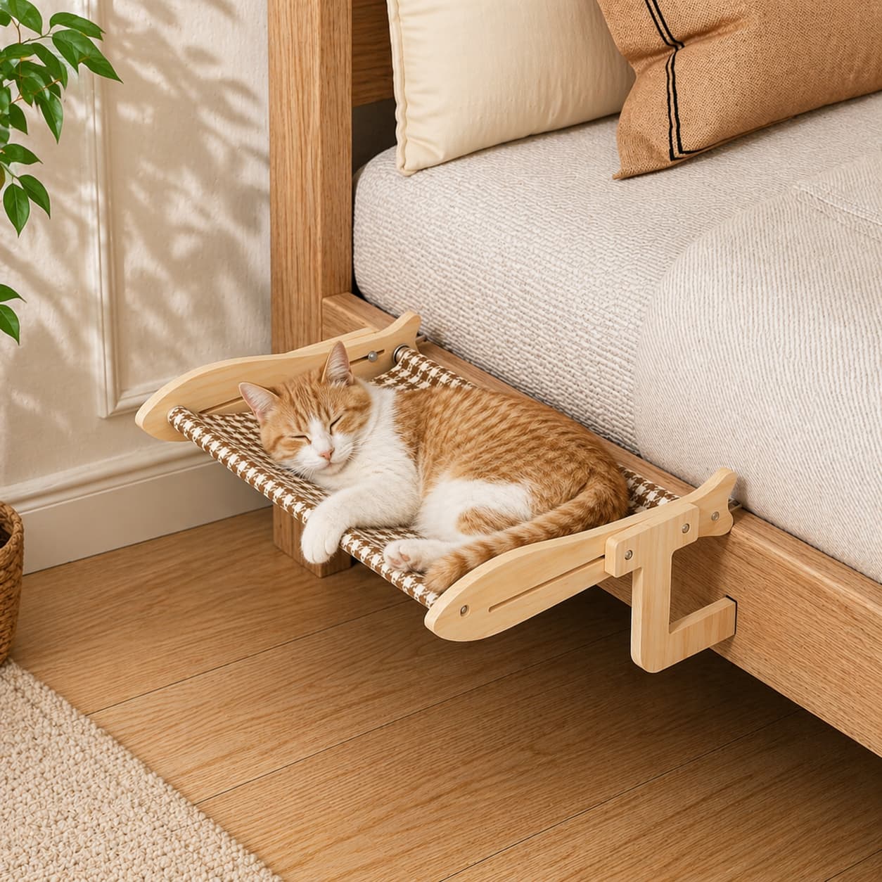 Hamac pour chat | accroche lit et fenêtre