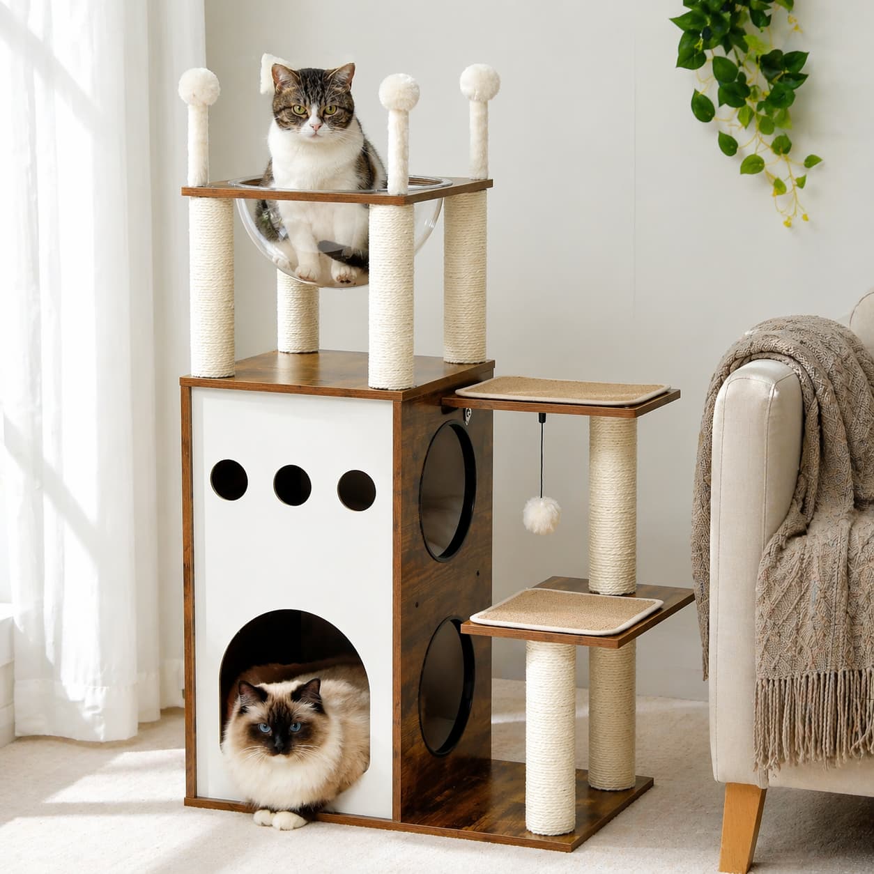 Arbre à chat en bois | PETEPELA