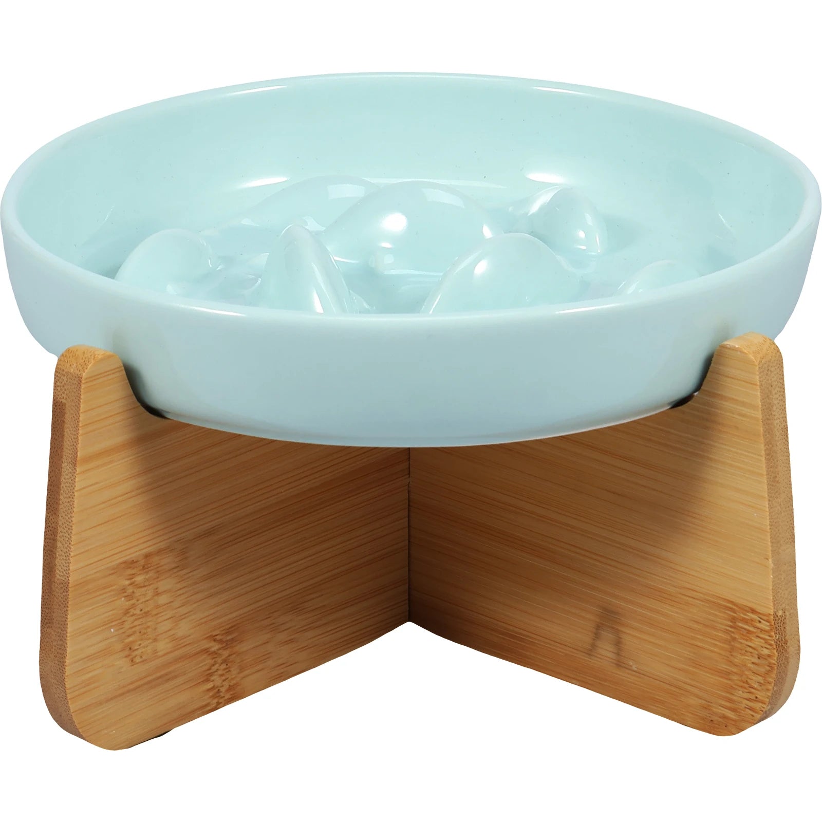 Gamelle anti glouton pour chat | Bois et Céramique