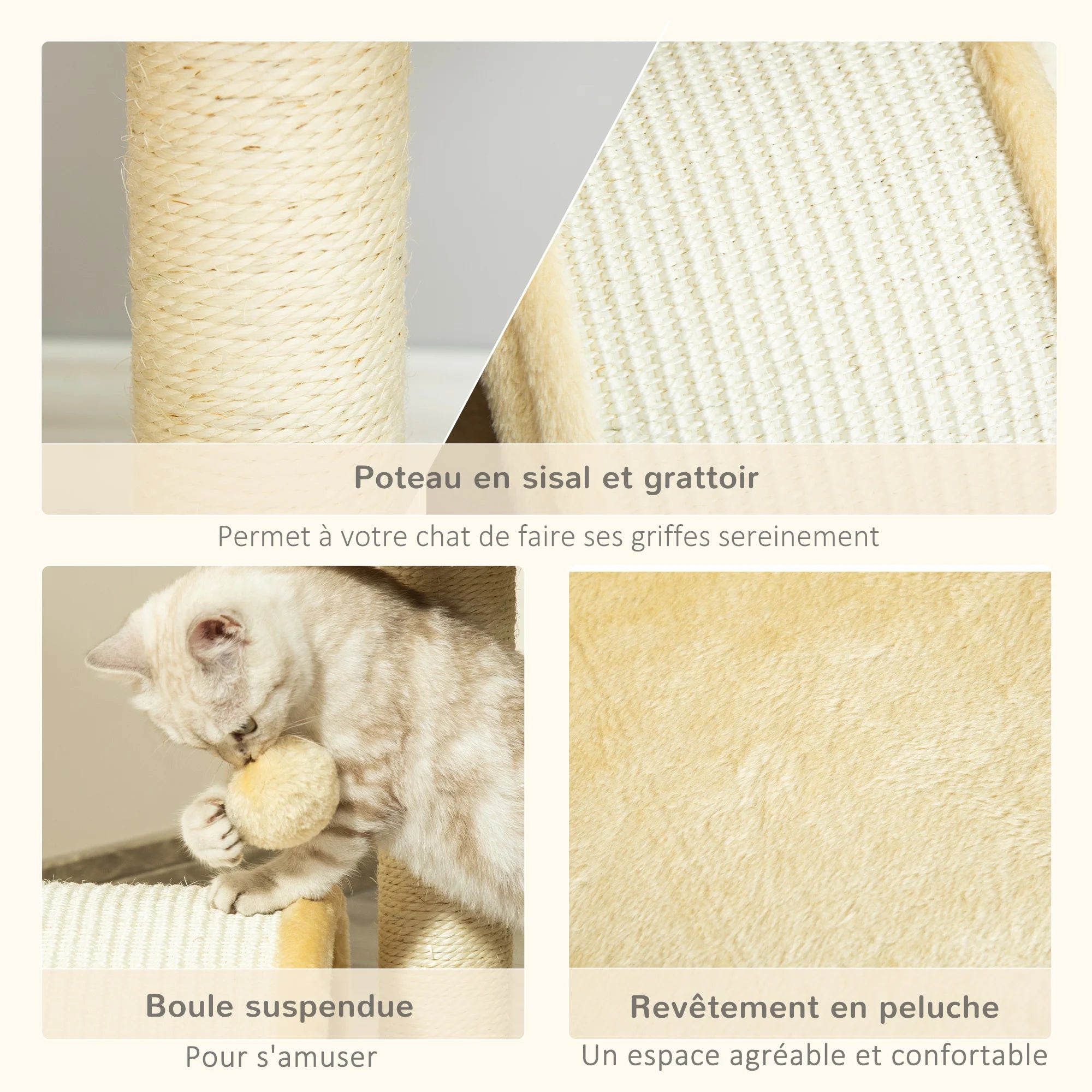 Arbres à chat | petite taille avec boule suspendue