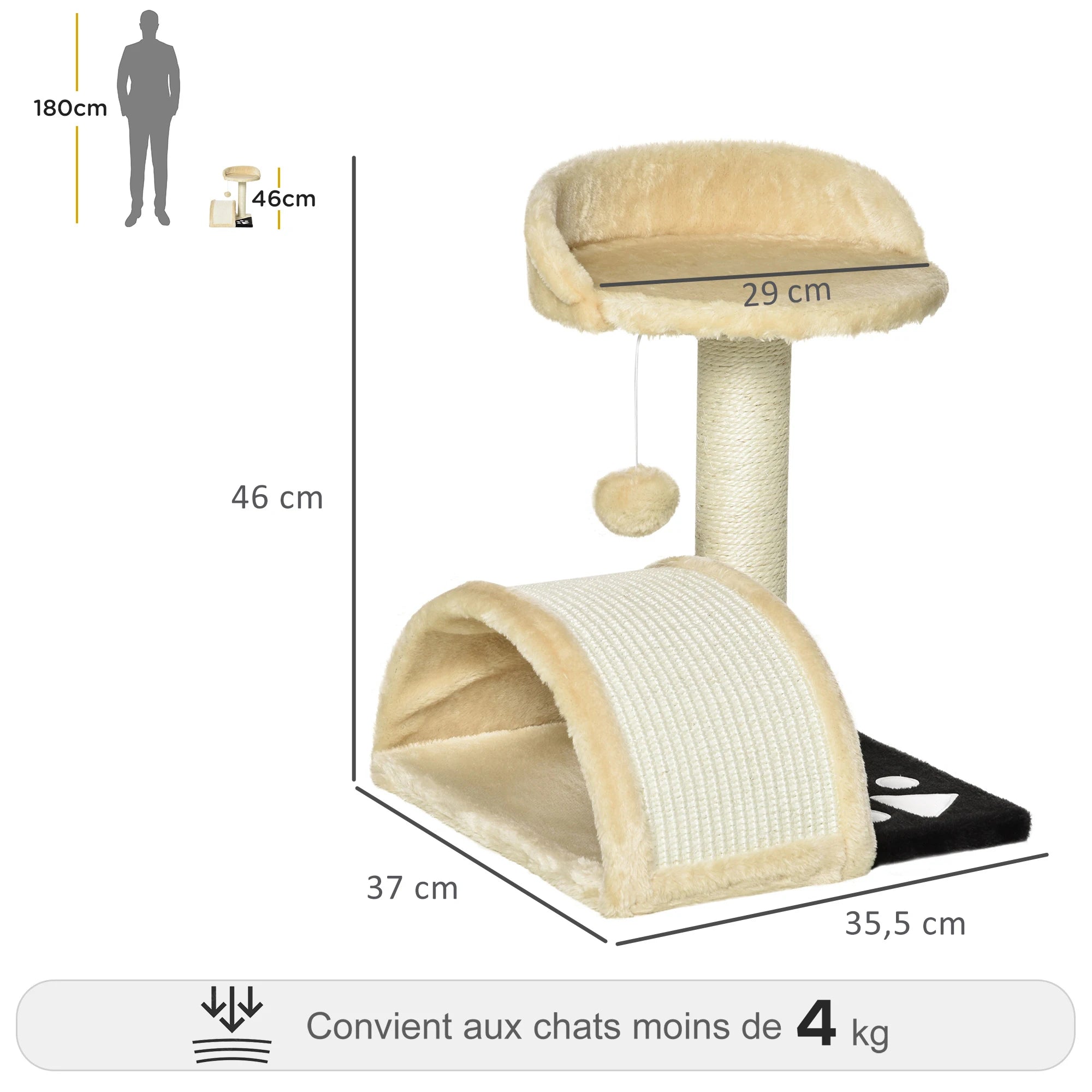 Arbres à chat | petite taille avec boule suspendue